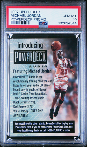 1997 Upper Deck UD Powerdeck Audio Promo Michael Jordan Chicago Bulls PSA 10 Gem Mint