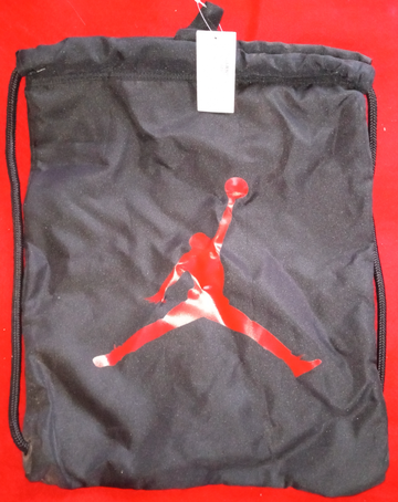 $20 New with Tag Black Nike Michael Air Jordan Double Sided Red Jumpman Logo Drawstring Backpack