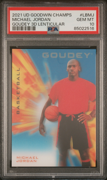 2021 Upper Deck UD Goodwin Champions Goudey 3D Lenticular LB-MJ Michael Jordan PSA 10 Gem Mint