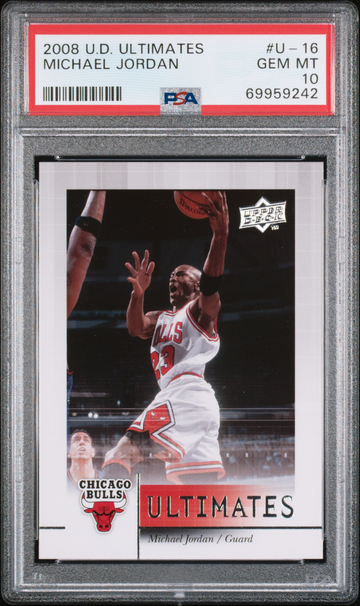 2008 Upper Deck UD Ultimates U-16 Michael Jordan Chicago Bulls PSA 10 Gem Mint