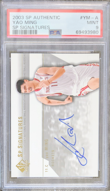 2003 SP Authentic Yao Ming SP Signatures Auto PSA 9