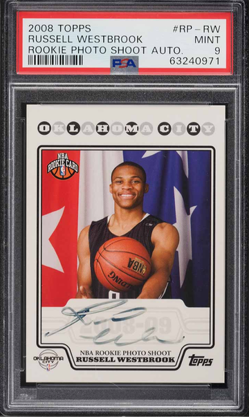 2008 Topps Photo Shoot Russell Westbrook ROOKIE AUTO #RP-RW PSA 9 MINT