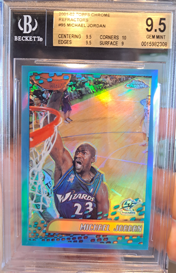 2001 TOPPS CHROME MICHAEL JORDAN REFRACTOR BGS 9.5 GEM MINT