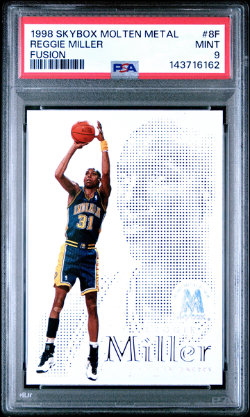 1998 SKYBOX MOLTEN METAL #8F REGGIE MILLER FUSION PSA 9