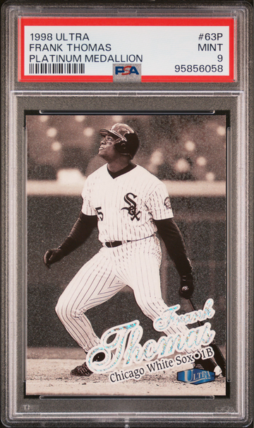 1998 Fleer Ultra Platinum Medallion 63P Frank Thomas #/100 PSA 9