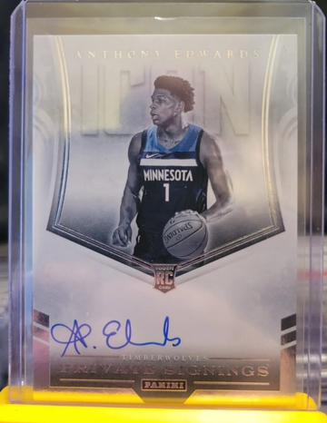 Anthony Edwards Panini Private Signings Rc Auto