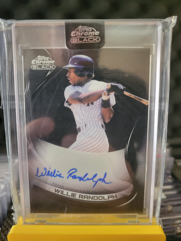 Willie Randolph Topps Chrome Black Auto
