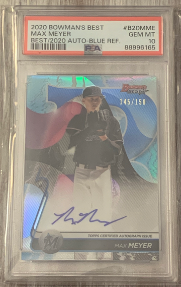 2020 Bowman’s Best Max Meyer RC Auto #/150 PSA 10-Pop 2!!!!