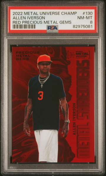 2022 Metal Universe Allen Iverson Red PMG /100