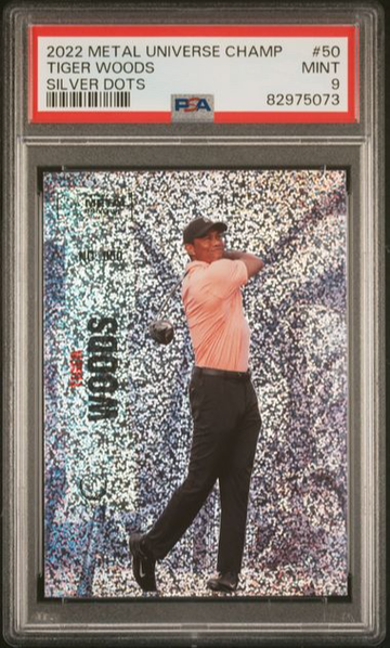 2022 Metal Universe Tiger Woods Silver Dots /299
