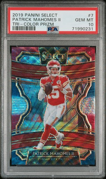 2019 Panini Select Patrick Mahomes Tri-Color Prizm / 199