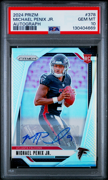 2024 PANINI PRIZM MICHAEL PENIX JR. AUTOGRAPH PSA 10