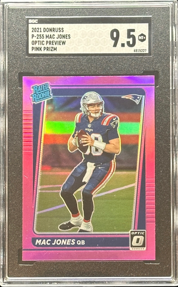 2021 Donruss Optic MAC JONES PINK PRIZM RATED ROOKIE SGC 9.5