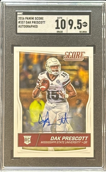 2016 Panini Score DAK PRESCOTT ROOKIE AUTO SGC 9.5