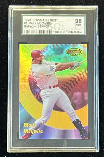 1998 Bowman's Best MARK MCGWIRE Refractor /400 SGC 98 GEM 10