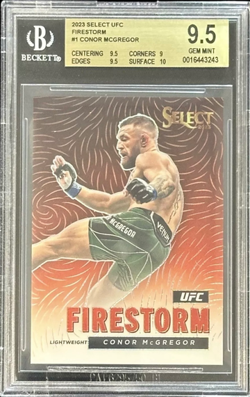 2023 Panini Select UFC CONOR MCGREGOR FIRESTORM SSP CASE HIT BGS 9.5