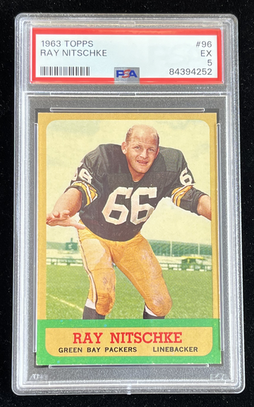 1963 Topps RAY NITSCHKE Rookie # 96 PSA 5 GREEN BAY PACKERS HOF