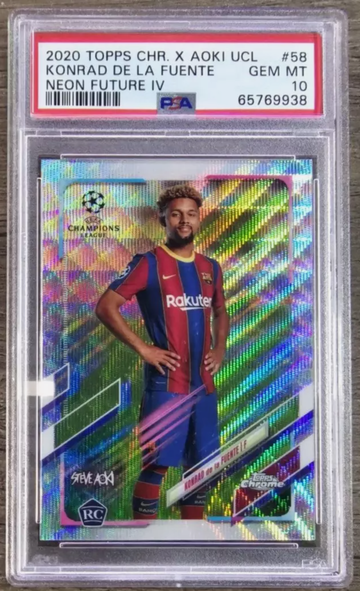 2020 Topps Chrome Aoki Konrad De La Fuente Neon Future IV RC #/25 PSA 10 GEM MT