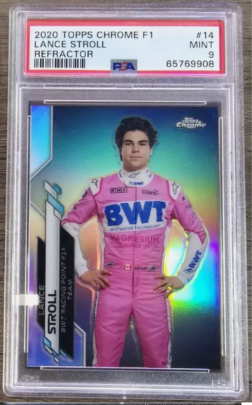 2020 Topps Chrome Formula 1 F1 #14 Lance Stroll Portrait Refractor PSA 9 RC