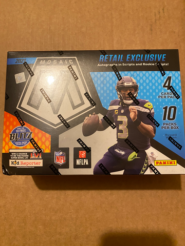 2021 mosaic football NFL mega box LOT of 10