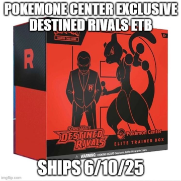 Pokemon Center Exclusive Destined Rivals Elite Trainer Box