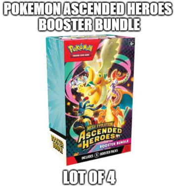 Pokemon Ascended Heroes Booster Bundle 4-Box Lot