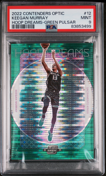 2022 Contenders Optic Keegan Murray Hoop Dreams Green Pulsar PSA 9