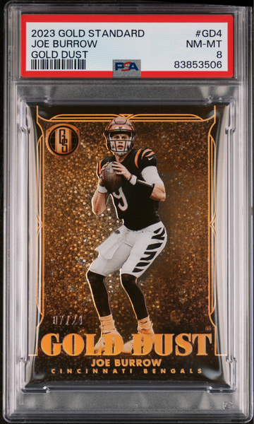 2023 Gold Standard Joe Burrow Gold Dust PSA 8 pop 1 highest grade