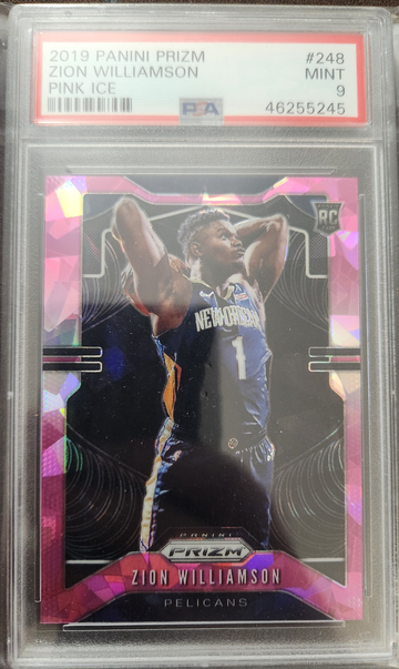 2019 Panini Prizm Zion Williamson Pink Ice Rookie RC PSA 9 Mint
