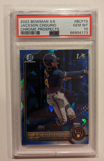 2022 Bowman Chrome Jackson Chourio Rookie Sapphire PSA 10 