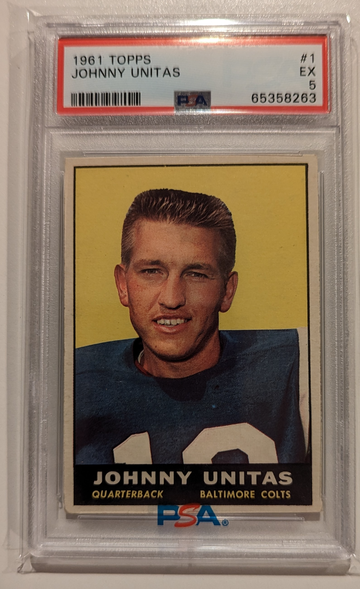 1961 Topps Johnny Unitas PSA 5 Centered