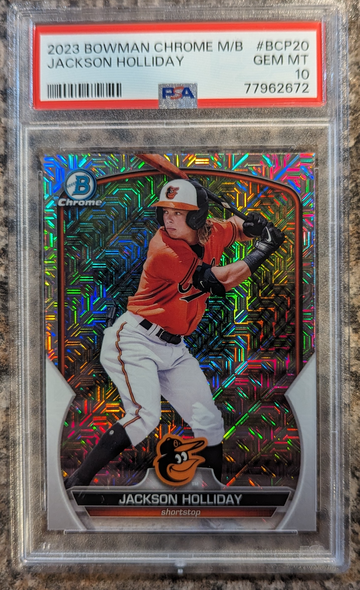 2023 Bowman Chrome Jackson Holliday Mega Box Rookie PSA 10