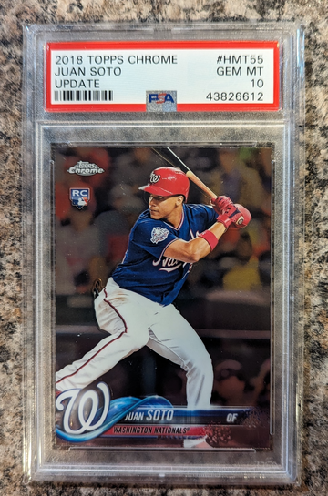 2018 Topps Chrome Update Juan Soto Rookie Yankees PSA 10