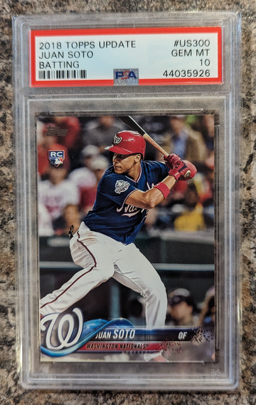 2018 Topps Update Juan Soto Rookie Yankees PSA 10