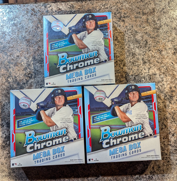 (3) 2021 Bowman Chrome Baseball Sealed Mega Box lot
