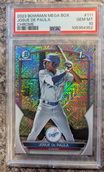 2023 Bowman Chrome Josue De Paula Mega Box PSA 10