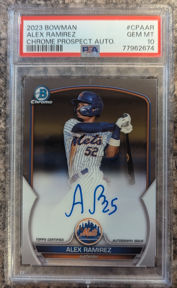 2023 Bowman Chrome Alex Ramirez Auto PSA 10