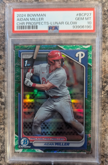 2024 Bowman Chrome Aidan Miller Lunar Glow PSA 10