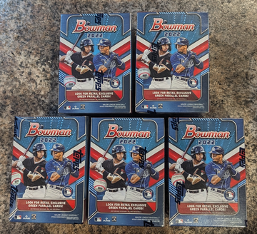 (5) 2022 Bowman Sealed Blaster Box lot Elly Wood Auto
