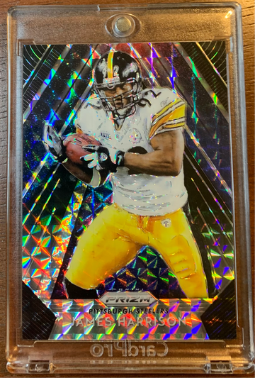 2018 Panini Prizm James Harrison Black Finite 1/1 Apex Steelers