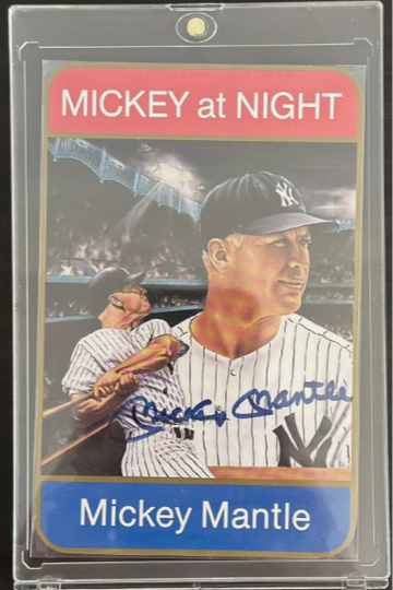 4x6 Mickey Mantle auto "Mickey at Night"