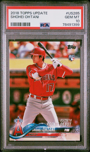 2018 Topps Update SHOHEI OHTANI Rookie Debut PSA 10