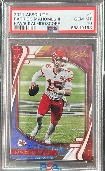 2021 Panini Absolute PATRICK MAHOMES II R/W/B Kaleidoscope PSA 10 GEM MINT