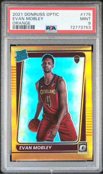 2021 Donruss Optic EVAN MOBLEY RC Orange Refractor Parallel PSA 9 MINT