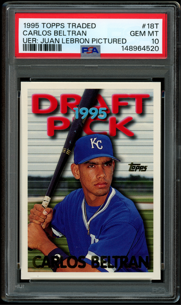 1995 Topps Traded #18T Carlos Beltran PSA Gem Mint 10 ROOKIE CARD