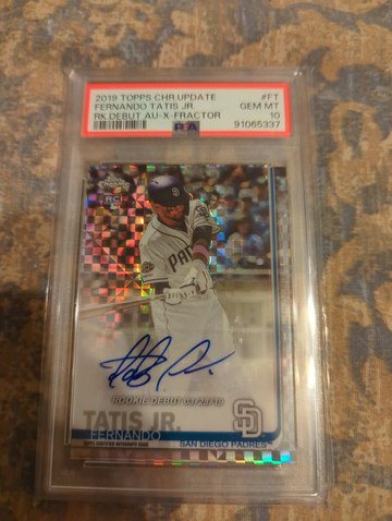 2019 Topps Chrome Update (Fernando Tatis JR.) RC X-Fractor AUTO/125 PSA 10