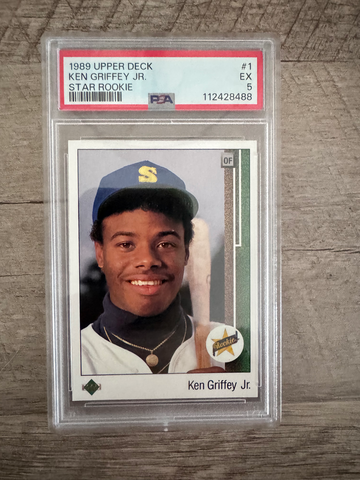 1989 Upper Deck #1 – Ken Griffey Jr. – Star Rookie – PSA 5 EX