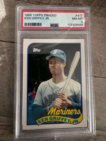Card Title: 1989 Topps Traded #41T – Ken Griffey Jr. – PSA NM-MT 8