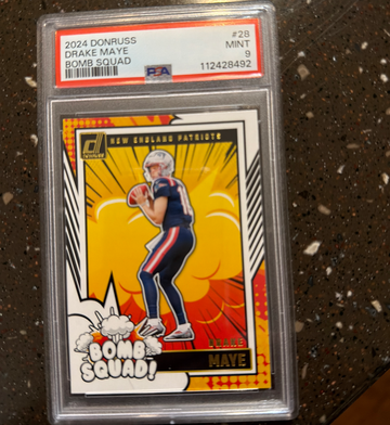 2024 Donruss Bomb Squad #28 Drake Maye – PSA Mint 9