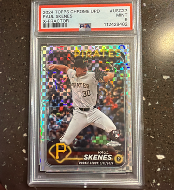 4 Topps Chrome Update Paul Skenes Rookie Debut #USC27 PSA Mint 9 card